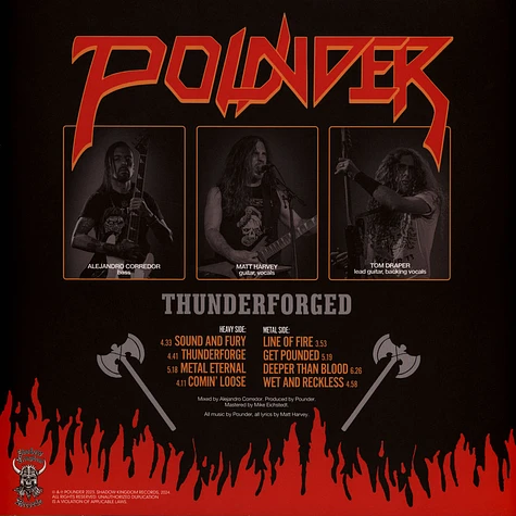 Pounder - Thunderforged Line Of Fire Colored Vinyl Edition