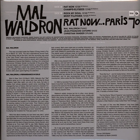 Mal Waldron - Rat Now Paris 70