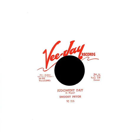 Snooky Pryor - Someone To Love Me / Judgement Day