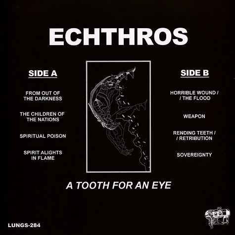 Echthros - A Tooth For An Eye Clear Vinyl Edition