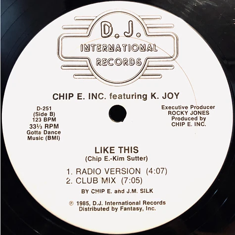 Chip E. Featuring K. Joy - Like This