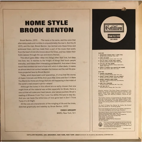 Brook Benton - Home Style