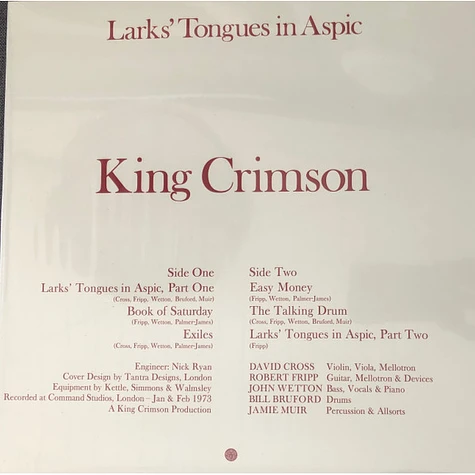 King Crimson - Larks' Tongues In Aspic