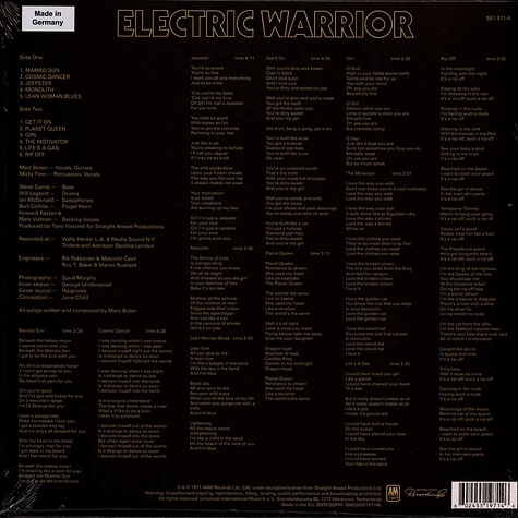 T. Rex - Electric Warrior Sky-Blue Vinyl Edition