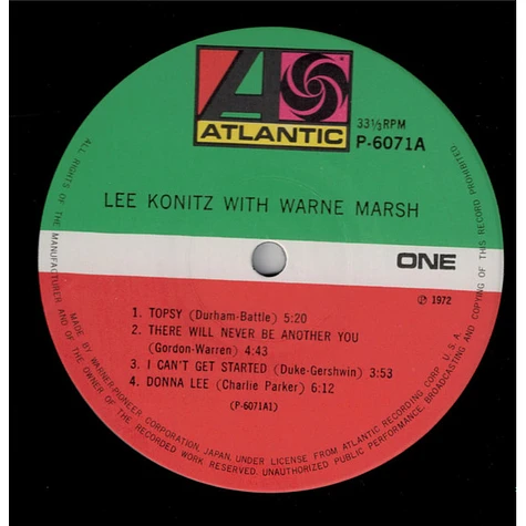 Lee Konitz & Warne Marsh - Lee Konitz With Warne Marsh