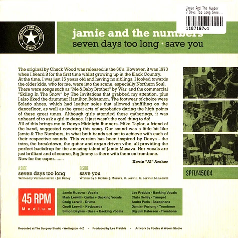 Jamie And The Number - 7 Days Too Long Green Vinyl Edition