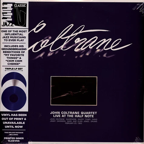 John Coltrane - Live At The Half Note Blue White Vinyl Edition