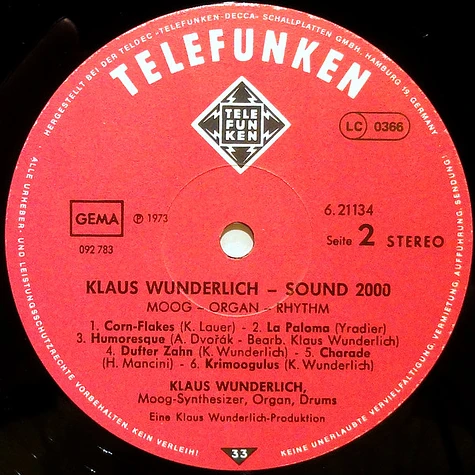 Klaus Wunderlich - Sound 2000 Moog Organ, Rhythm