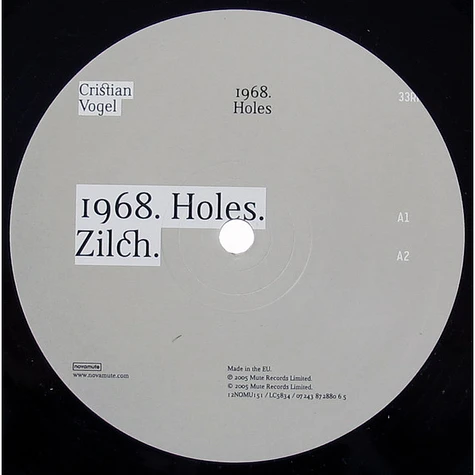 Cristian Vogel - 1968.Holes