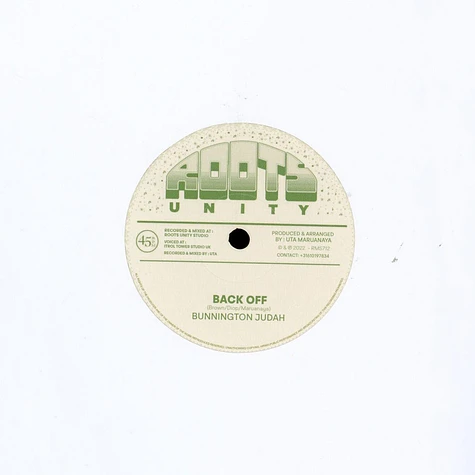 Bunnington Judah / Roots Unity - Back Off / Dubwise