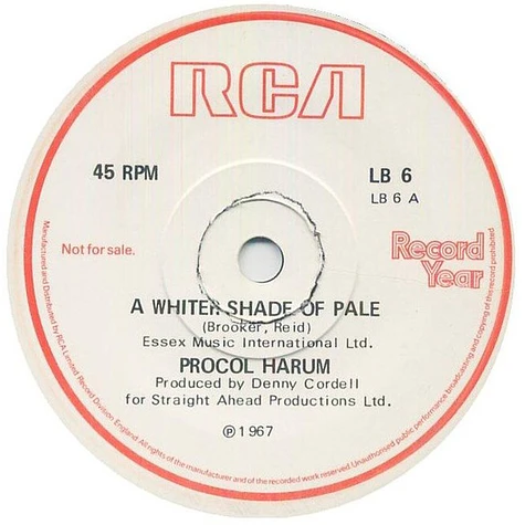 Procol Harum / Noel Edmonds - A Whiter Shade Of Pale / Noel Edmonds Introduces Record Year And 'The Day They Remembered'