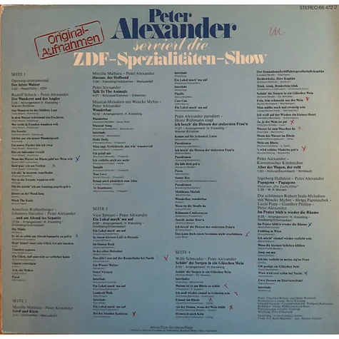 Peter Alexander - Serviert Die ZDF-Spezialitäten-Show