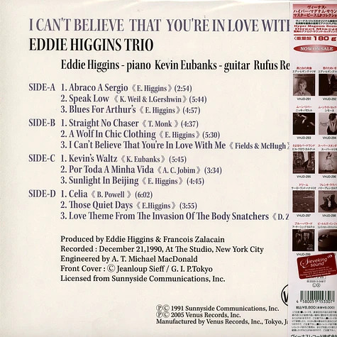 Eddie Higgins Trio - I Can't Belive That You're In Love With Me