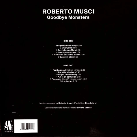 Roberto Musci - Goodbye Monsters White Vinyl Edition