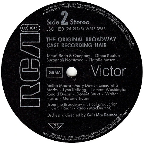 V.A. - Ultralan-Crinale Hair - The American Tribal Love-Rock Musical (The Original Broadway Cast Recording)