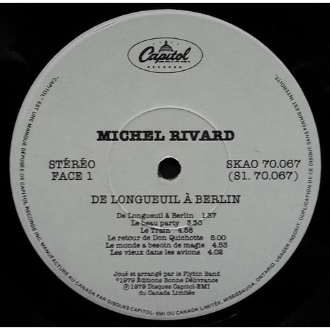 Michel Rivard - De Longueuil À Berlin