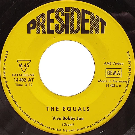 The Equals - Viva Bobby Joe / Instant Love