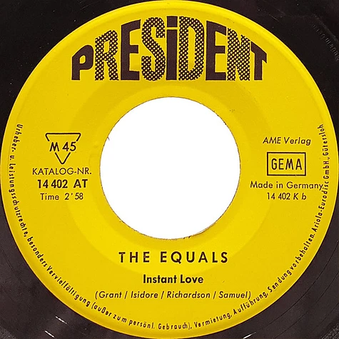 The Equals - Viva Bobby Joe / Instant Love