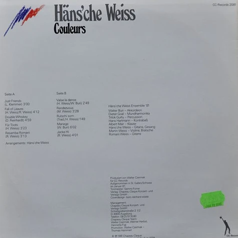 Häns'che Weiss - Couleurs