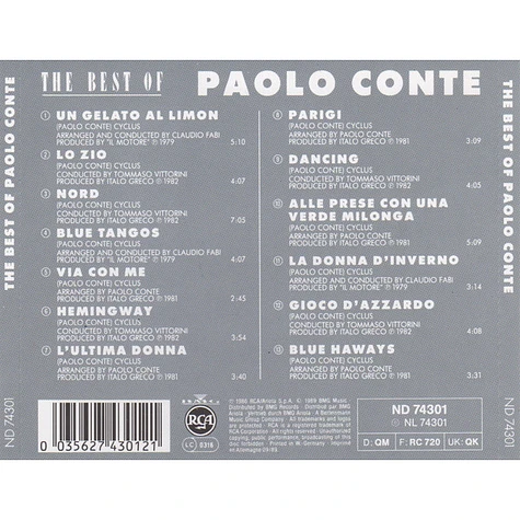 Paolo Conte - The Best Of Paolo Conte