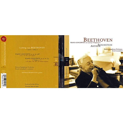 Ludwig van Beethoven - Arthur Rubinstein, Boston Symphony Orchestra , Conductor Erich Leinsdorf - Piano Concertos Nos. 4 & 5