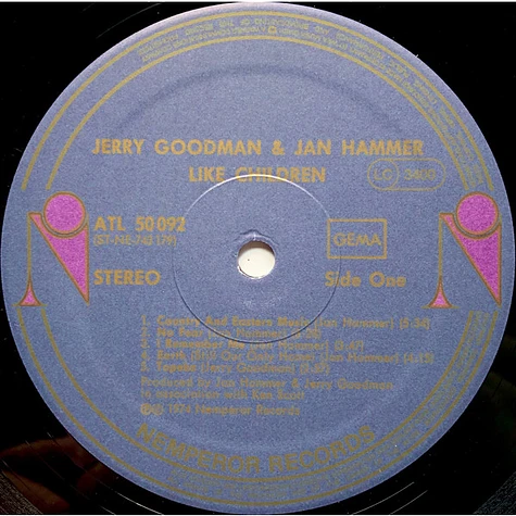 Jerry Goodman & Jan Hammer - Like Children