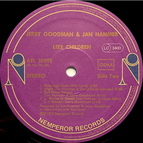 Jerry Goodman & Jan Hammer - Like Children