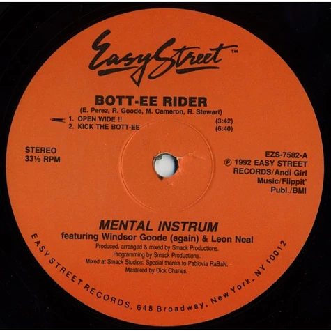 Mental Instrum Featuring Windsor Goode & Leon Neal - Bott-ee Rider