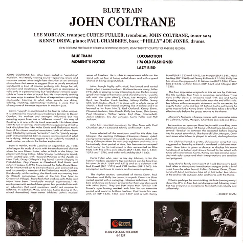 John Coltrane - Blue Train Grey Marble Vinyl Edition