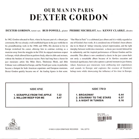 Dexter Gordon - Our Man In Paris Yellow Vinyl Edition