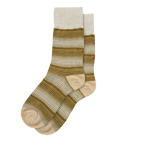 ROTOTO - Horizontal Stripe Crew Socks