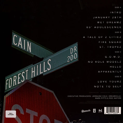 J. Cole - 2014 Forest Hills Drive 10th Anniversary Indie Exlusive Specialist Red Vinyl Edition