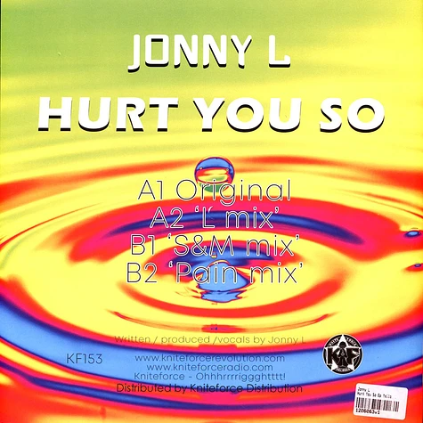 Jonny L - Hurt You So Ep Yellow And Red Marble Vinyl Edition