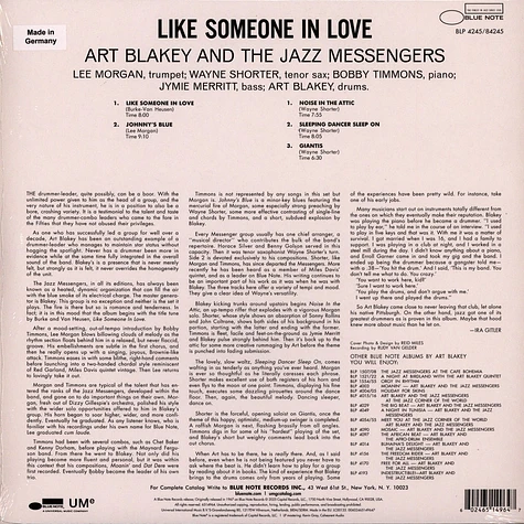 Art Blakey & The Jazz Messengers - Like Someone In Love