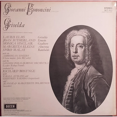 Giovanni Bononcini, Joan Sutherland, Lauris Elms, Monica Sinclair, Margreta Elkins, Spiro Malas, London Philharmonic Orchestra, Richard Bonynge - Griselda