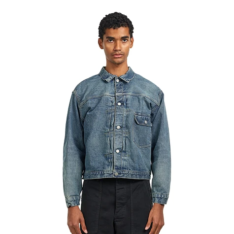 orSlow - Type1 40's Pleated Front Blouse Used Wash (Denim Used) | HHV