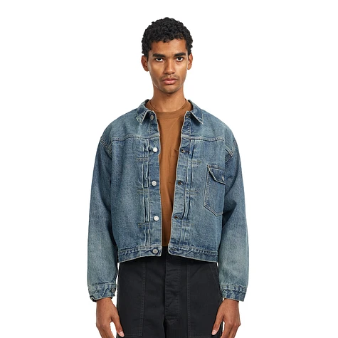 ジャケット・アウター orSlow Type1 40s Pleated Front Blouse XL orSlow - Type1 40's Pleated Front Blouse Used Wash (Denim Used) | HHV