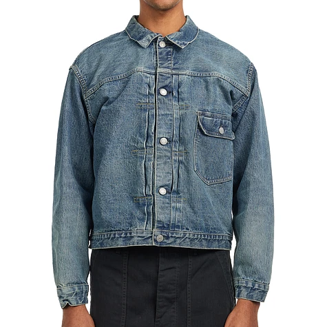orSlow - Type1 40's Pleated Front Blouse Used Wash (Denim Used) | HHV