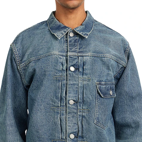 orSlow - Type1 40's Pleated Front Blouse Used Wash (Denim Used) | HHV