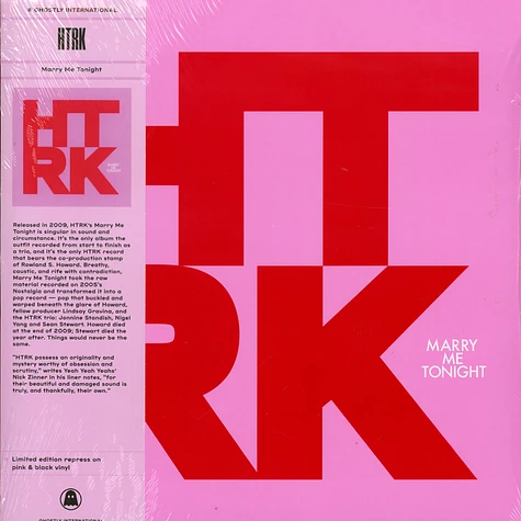 HTRK - Marry Me Tonight Pink & Black Vinyl Edition