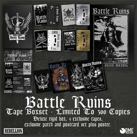 Battle Ruins - Discography 4 Tape Box Patch Poster