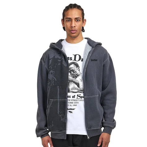 Butter Goods x Miles Davis - Thanks Zip-Thru Hood (Charcoal) | HHV
