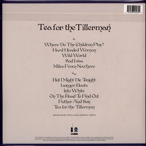 Cat Stevens - Tea For The Tillerman 2 Blue Vinyl Edition