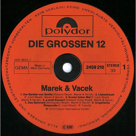 Marek & Vacek - Die Grossen 12