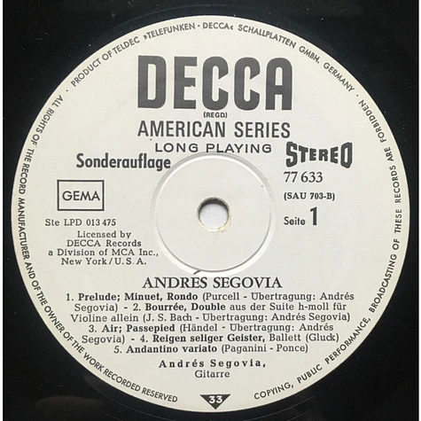 Andrés Segovia - Andrés Segovia