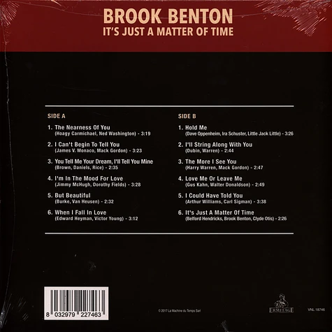 Brook Benton - It's Just A Matter Of Time