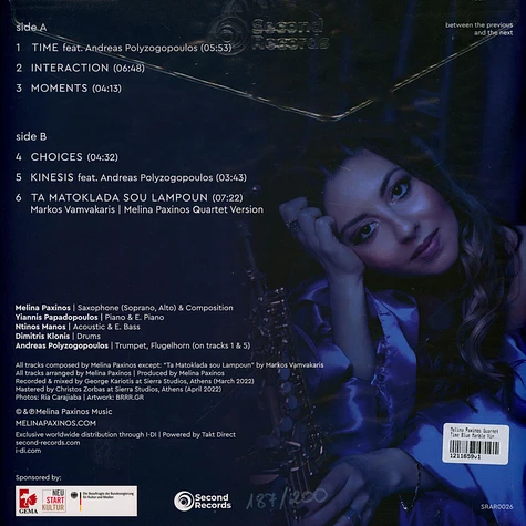 Melina Paxinos Quartet - Time Blue Marble Vinyl Edition