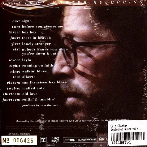 Eric Clapton - Unplugged Numbered Hybrid SACD