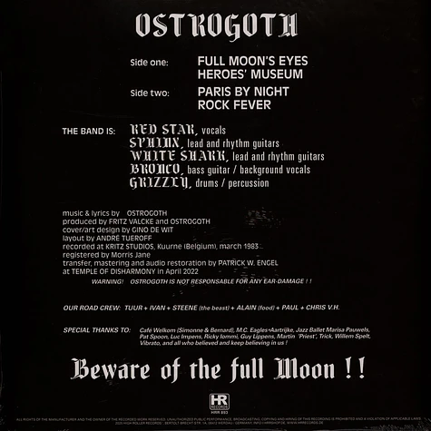 Ostrogoth - Full Moon's Eyes Black Vinyl Edition