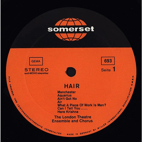 The London Theatre Ensemble And Chorus - Hair